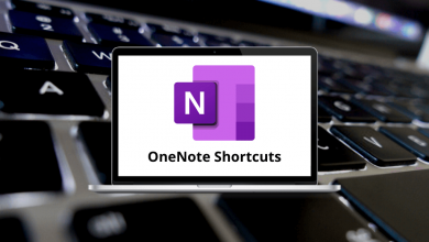 Microsoft OneNote shortcuts