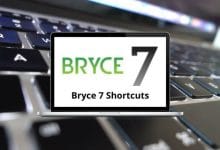 Bryce 7 Shortcuts