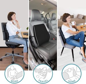 Grin health Sit Right Pro orthopaedic backrest lumbar support cushion