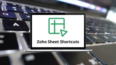 Zoho Sheet Shortcuts