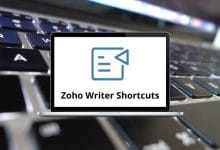 Zoho Writer Shortcuts