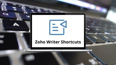 Zoho Writer Shortcuts