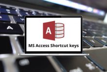 MS Access Shortcut keys
