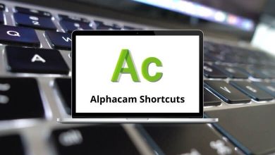 Alphacam Shortcuts