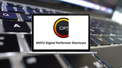 MOTU Digital Performer Shortcuts