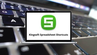 kingsoft Spreadsheet Shortcuts
