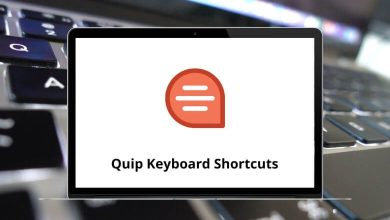Quip Keyboard Shortcuts