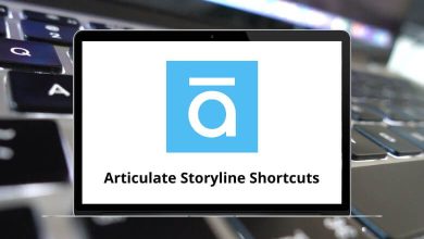 Articulate Storyline Shortcuts