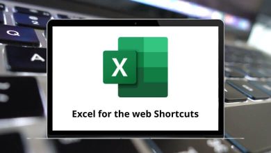 Excel for the web Shortcuts