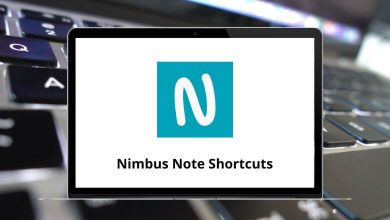 Nimbus Note Shortcuts