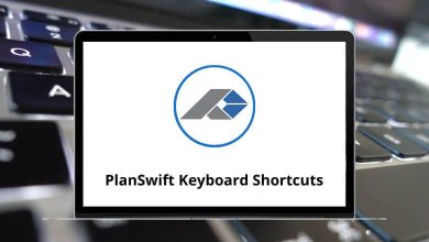 PlanSwift Keyboard Shortcuts
