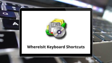 WhereIsIt Keyboard Shortcuts