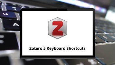 Zotero 5 Keyboard Shortcuts