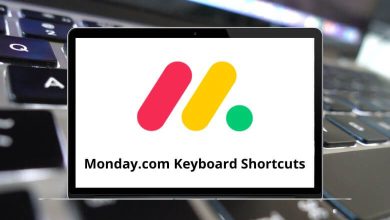 Monday com Keyboard Shortcuts