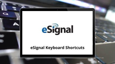 eSignal Keyboard Shortcuts