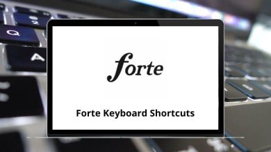 Forte Keyboard Shortcuts