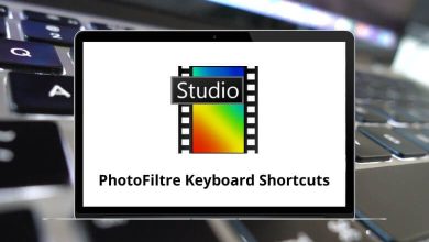 PhotoFiltre Keyboard Shortcuts