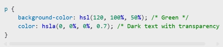 Using HSL and HSLA Codes in CSS Using HSL and HSLA Codes in CSS