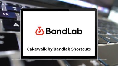 Cakewalk by Bandlab Keyboard Shortcuts