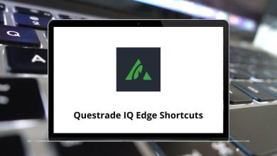 Questrade IQ Edge Keyboard Shortcuts