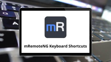 mRemoteNG Keyboard Shortcuts