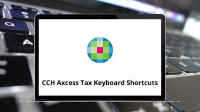 CCH Axcess Tax Keyboard Shortcuts