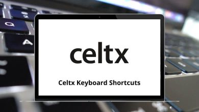 Celtx Keyboard Shortcuts