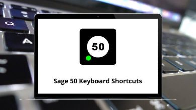 Sage 50 Keyboard Shortcuts