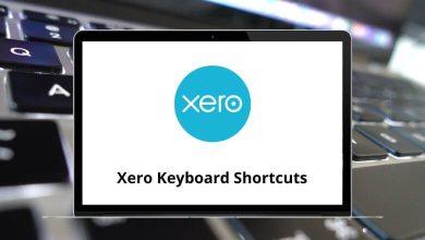 Xero Keyboard Shortcuts