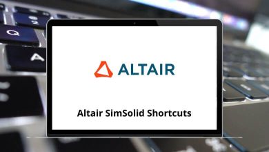 Altair SimSolid Keyboard Shortcuts