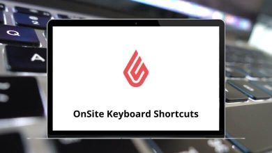 OnSite Keyboard Shortcuts