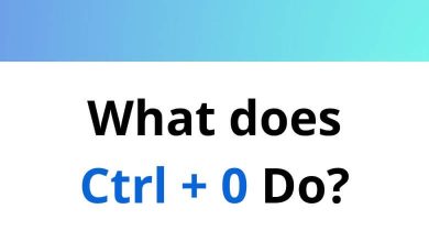 What does Ctrl + 0 Do