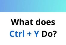 What does Ctrl + Y Do