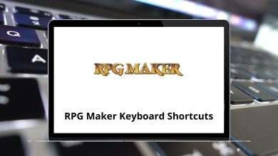 RPG Maker Keyboard Shortcuts