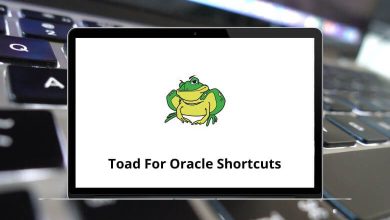 Toad For Oracle Keyboard Shortcuts