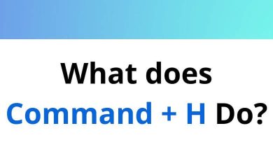 What does Command + H Do