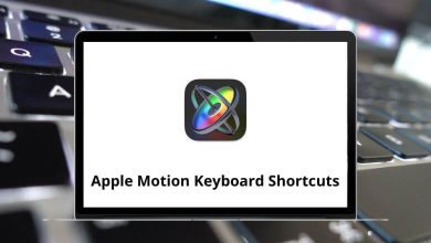 Apple Motion Keyboard Shortcuts