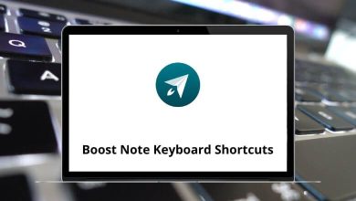Boost Note Keyboard Shortcuts