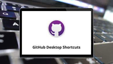 GitHub Desktop Keyboard Shortcuts