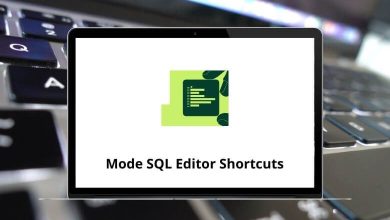 Mode SQL Editor Keyboard Shortcuts