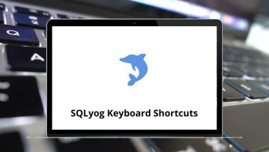 SQLyog Keyboard Shortcuts