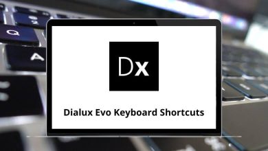 Dialux Evo Keyboard Shortcuts