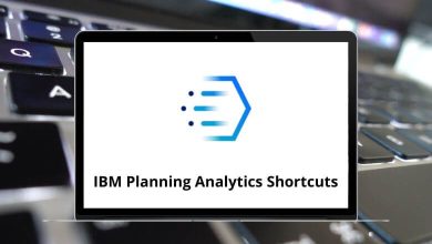 IBM Planning Analytics Keyboard Shortcuts