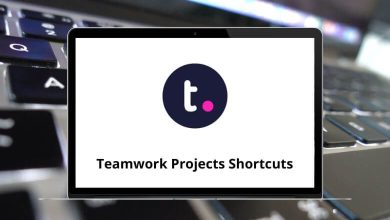 Teamwork Projects Keyboard Shortcuts