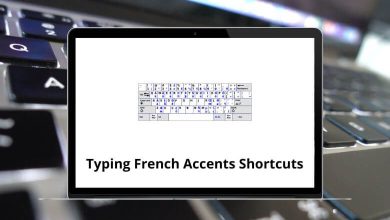 Typing French Accents Keyboard Shortcuts
