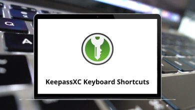 KeepassXC Keyboard Shortcuts