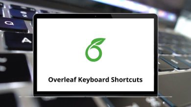 Overleaf Keyboard Shortcuts