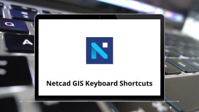 Netcad GIS Keyboard Shortcuts