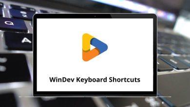WinDev Keyboard Shortcuts