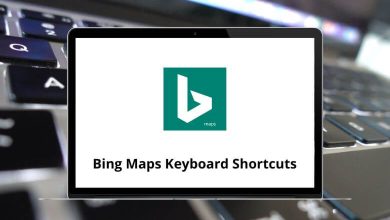 Bing Maps Keyboard Shortcuts